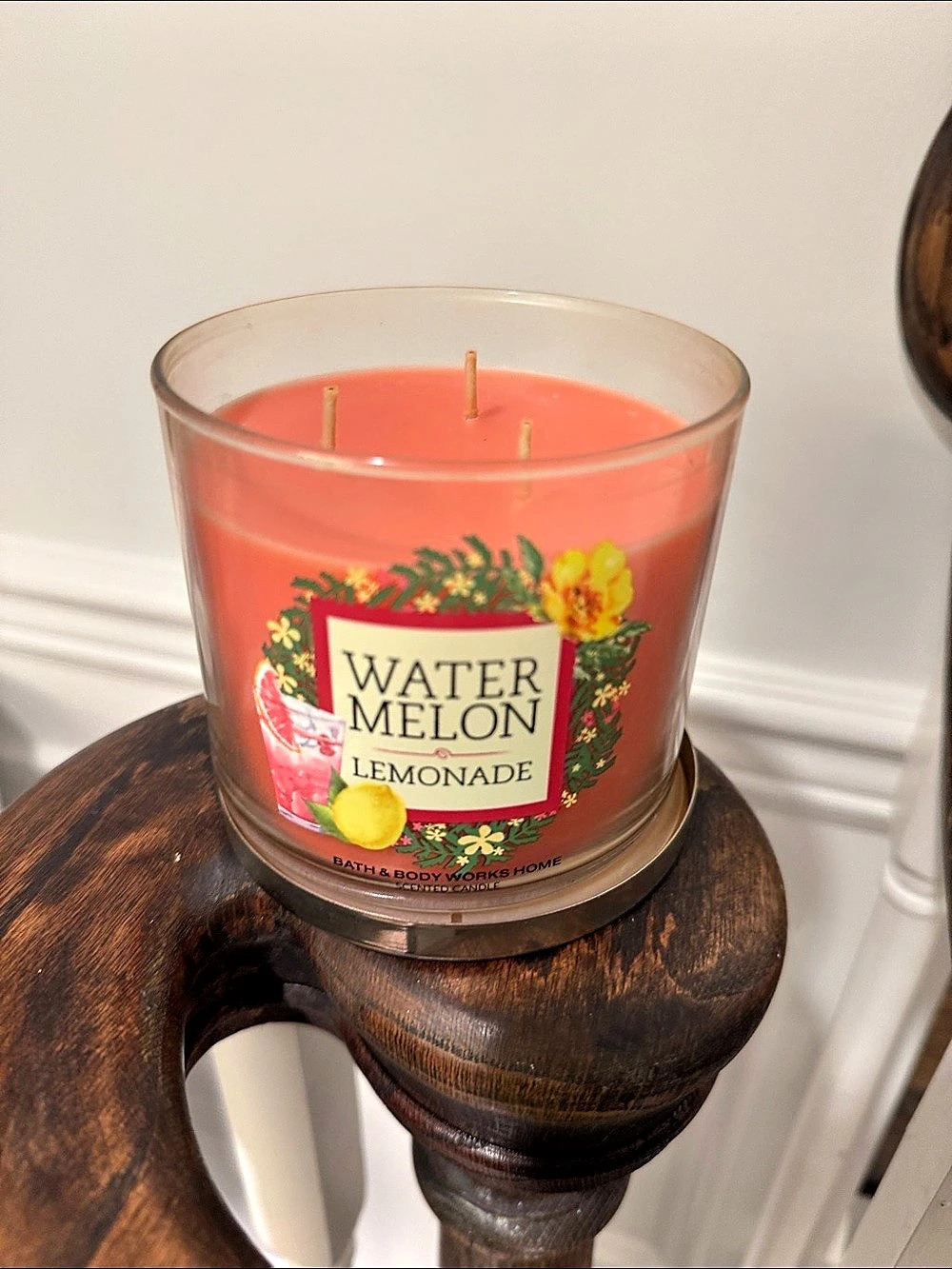 Bath & Body Works Watermelon Lemonade 3-Wick Candle Pink